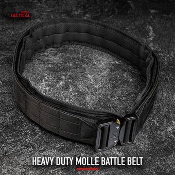 New Tactical Molle Waist Belt Military Padded Patrol Belt Combat Battle Web  Belt 