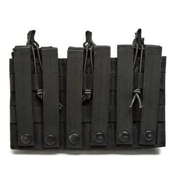  Molle Magazine Pouch, Wearproof Nylon Elastic Cord, Easy  Access, Triple Molle Mag Pouch for 5.56 Magazines for Film Props (Black CP)  : Sports & Outdoors