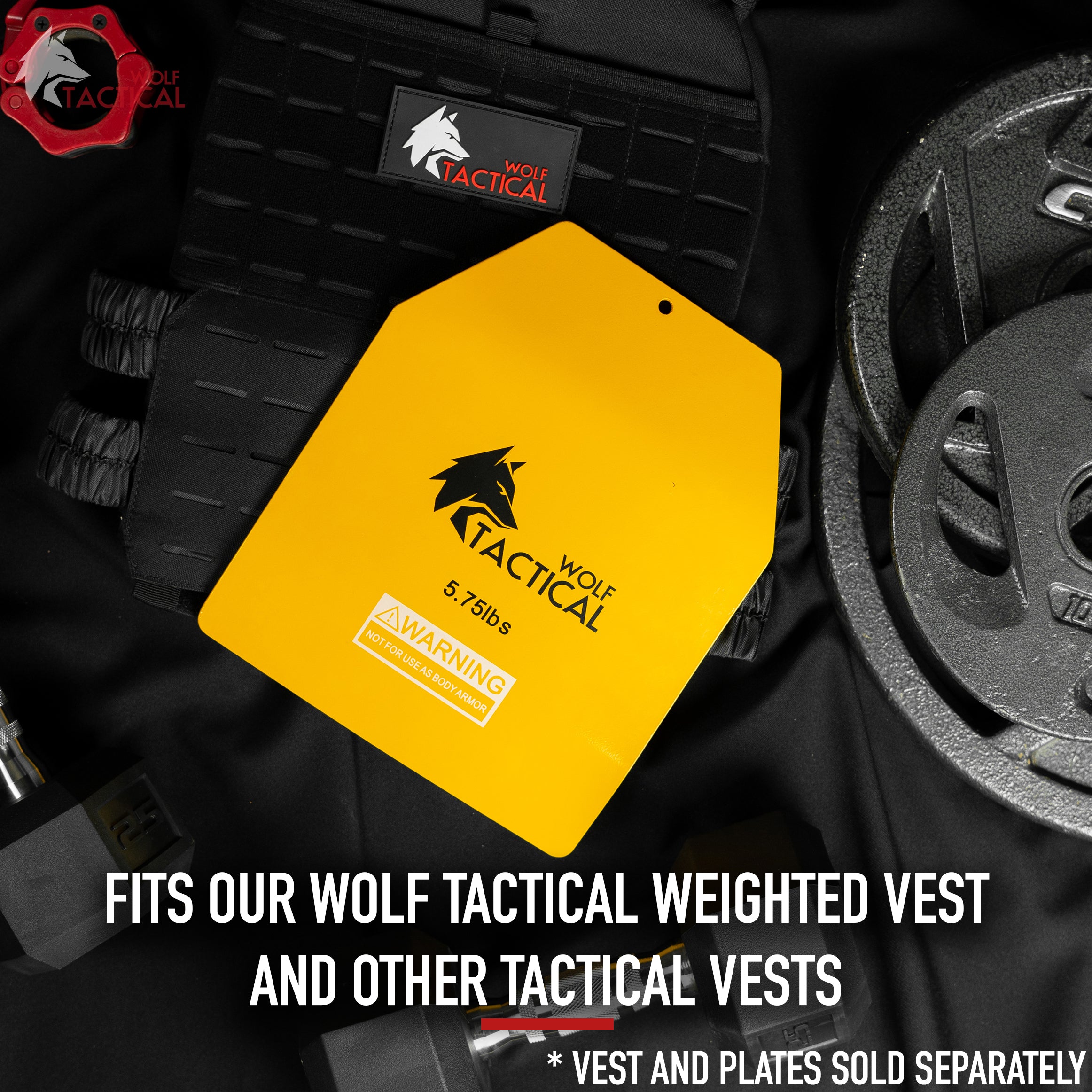 WOLF TACTICAL factory Weight Vest Plates - ‎5.75LBS